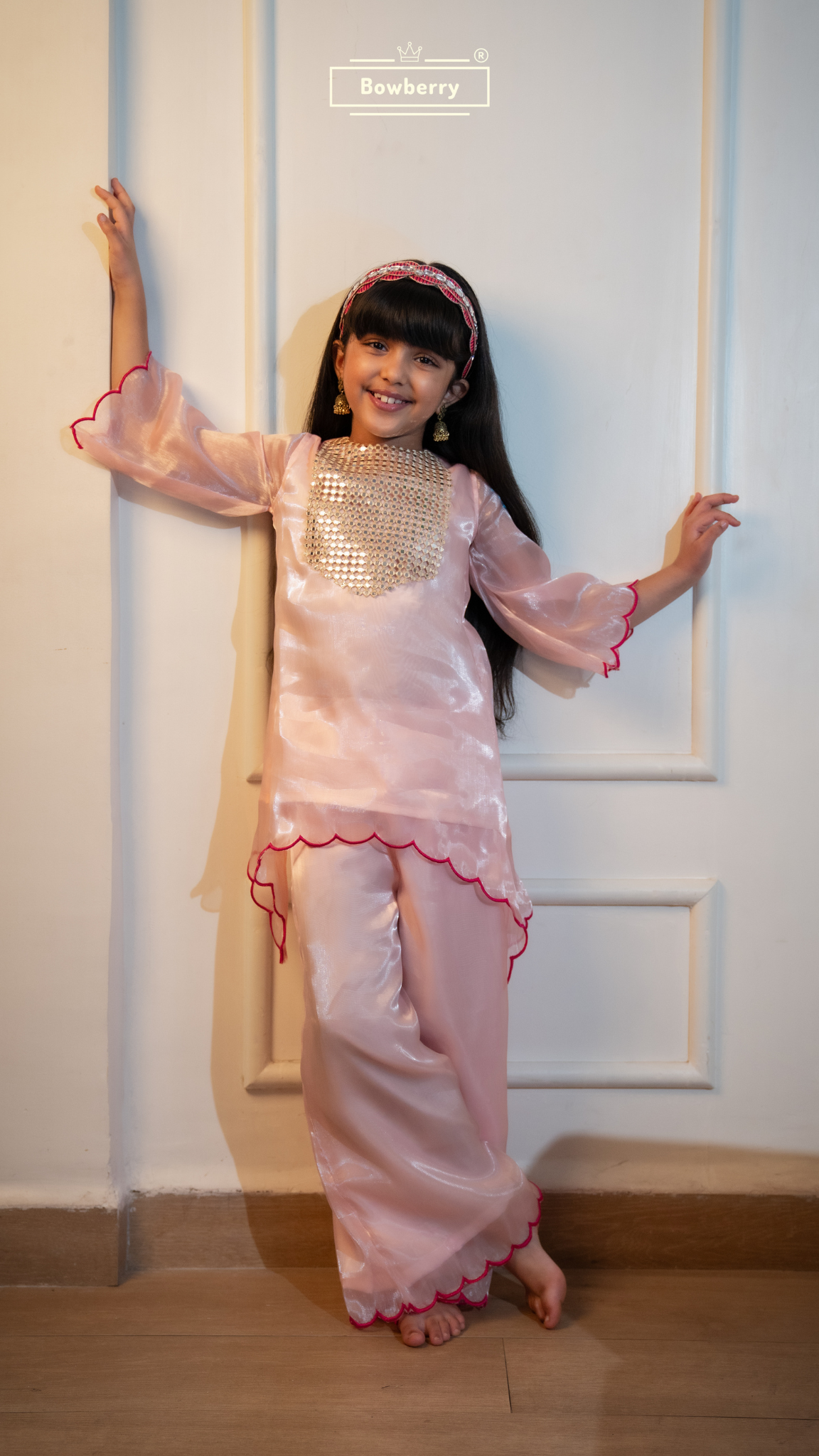 Scalloped Peach Pink Set