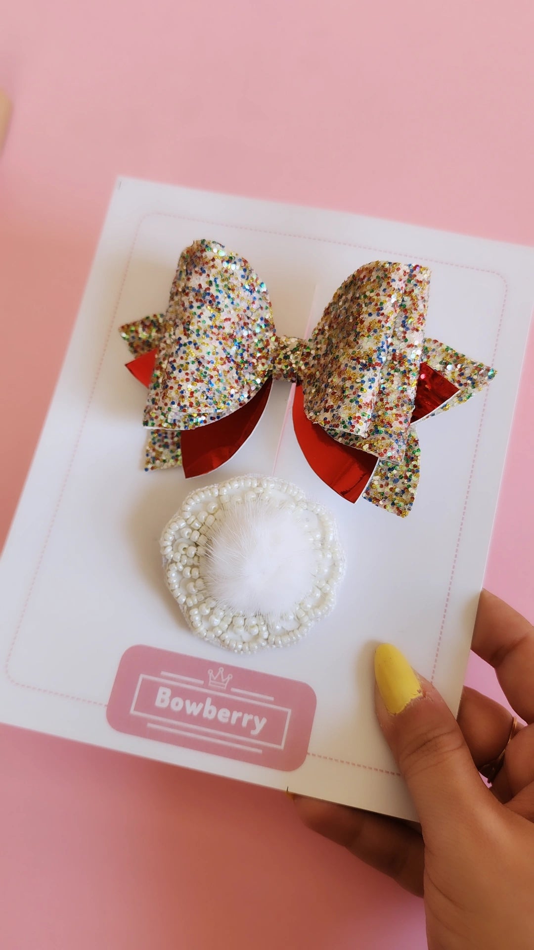 Party Sprinkle Bow Clip Set