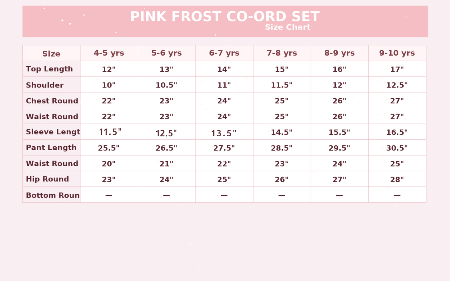 Pink Frost set