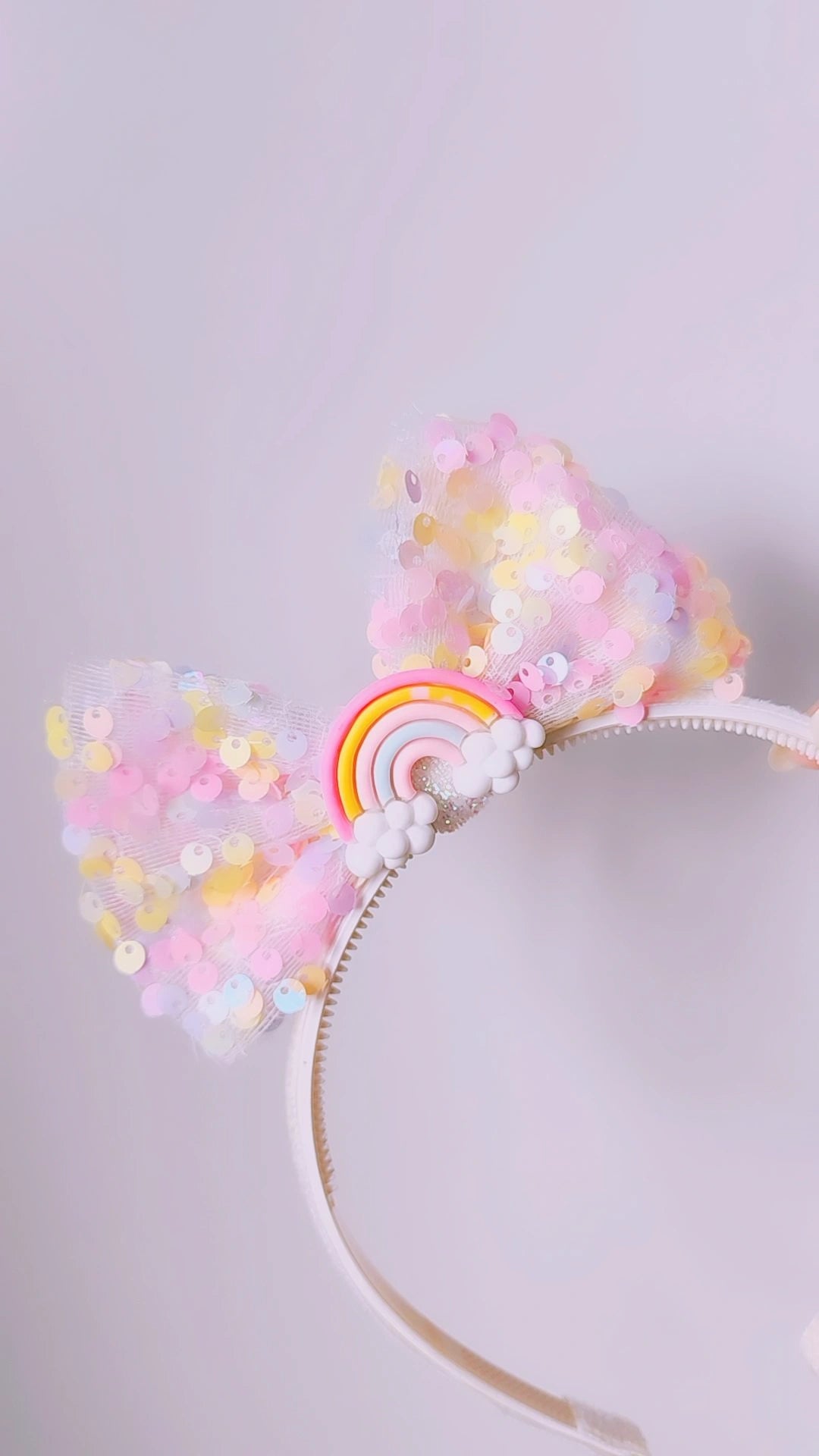 Yellow Pink Rainbow Hairband