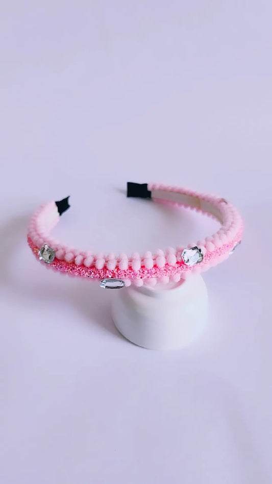 Pink Stone embellished hairband